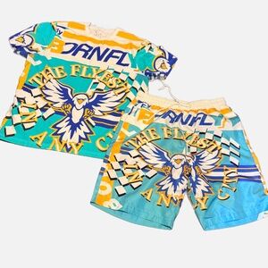 Vintage Born Fly streetwear short set